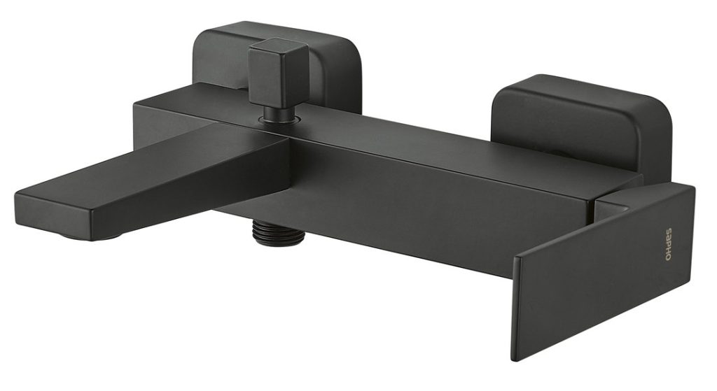 LATUS Stenska kopalniška mešalna pipa, črna mat