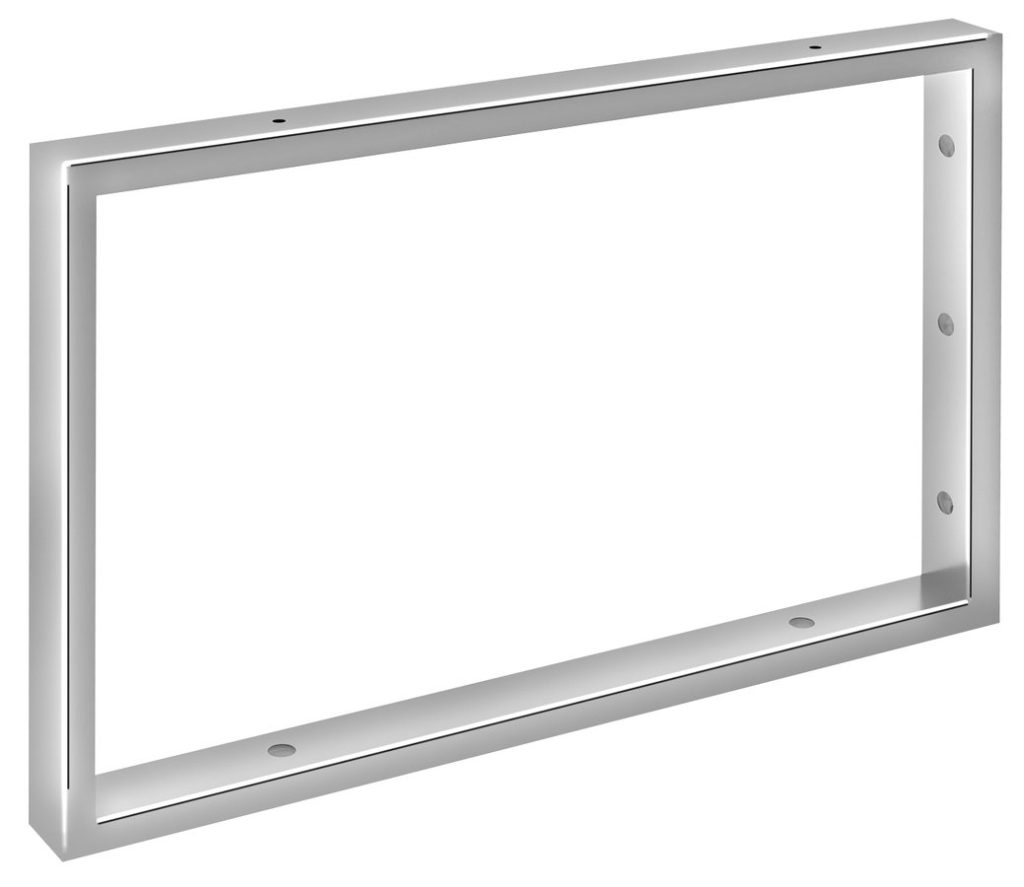 Jeklena nosilna konzola 490x330x40mm, krom, 1 kos