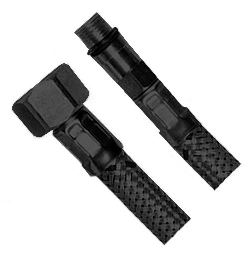 Prilagodljiva cev iz nerjavečega jekla M10x3/8", 60 cm, črna mat