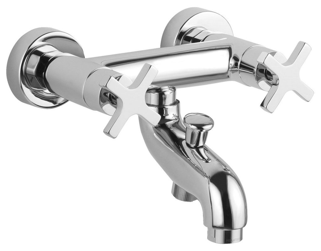 TRAX Stenska mešalna pipa za kopel, krom