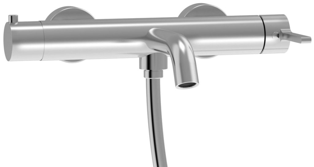 ICONIC wall-mounted bath mixer tap, chrome