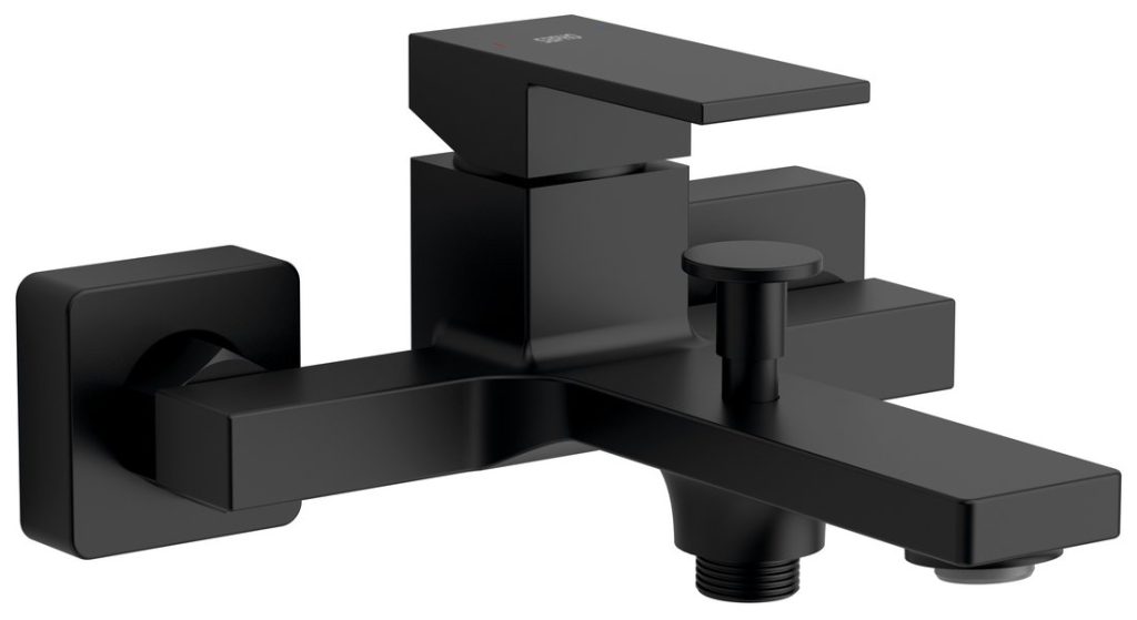 CUBEMIX concealed bath mixer tap, black matt