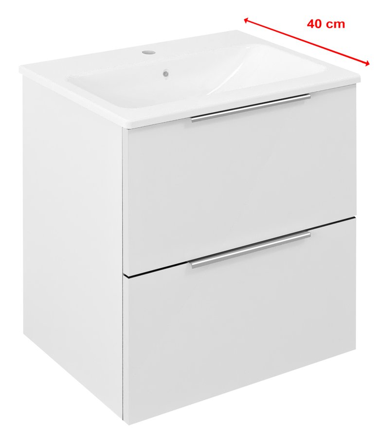 CIRASA Vanity Unit 48x54x39cm, sijajna bela