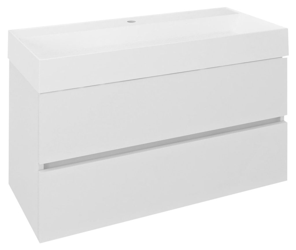 ODETTA Vanity Unit 95x50x43,5cm, sijajna bela