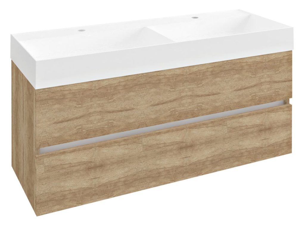 ODETTA Vanity Unit 118x50x43,5cm, hrast Alabama