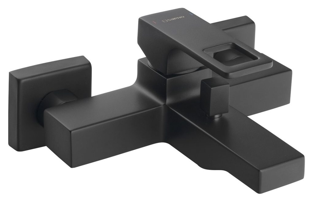 FORATA stenska kopalniška mešalna pipa, črna mat