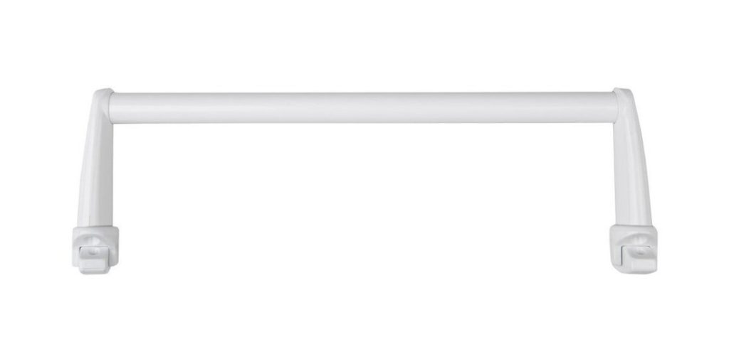 Držalo za brisačo na radiatorju 36 cm, ravno, belo