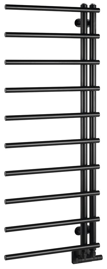 Kopalniški radiator JUSTINA 500x1246 mm, črna mat