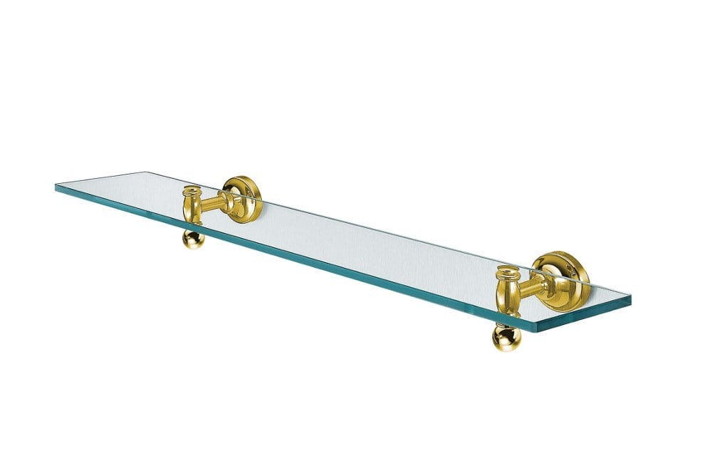 Steklena polica PERLA, zlata