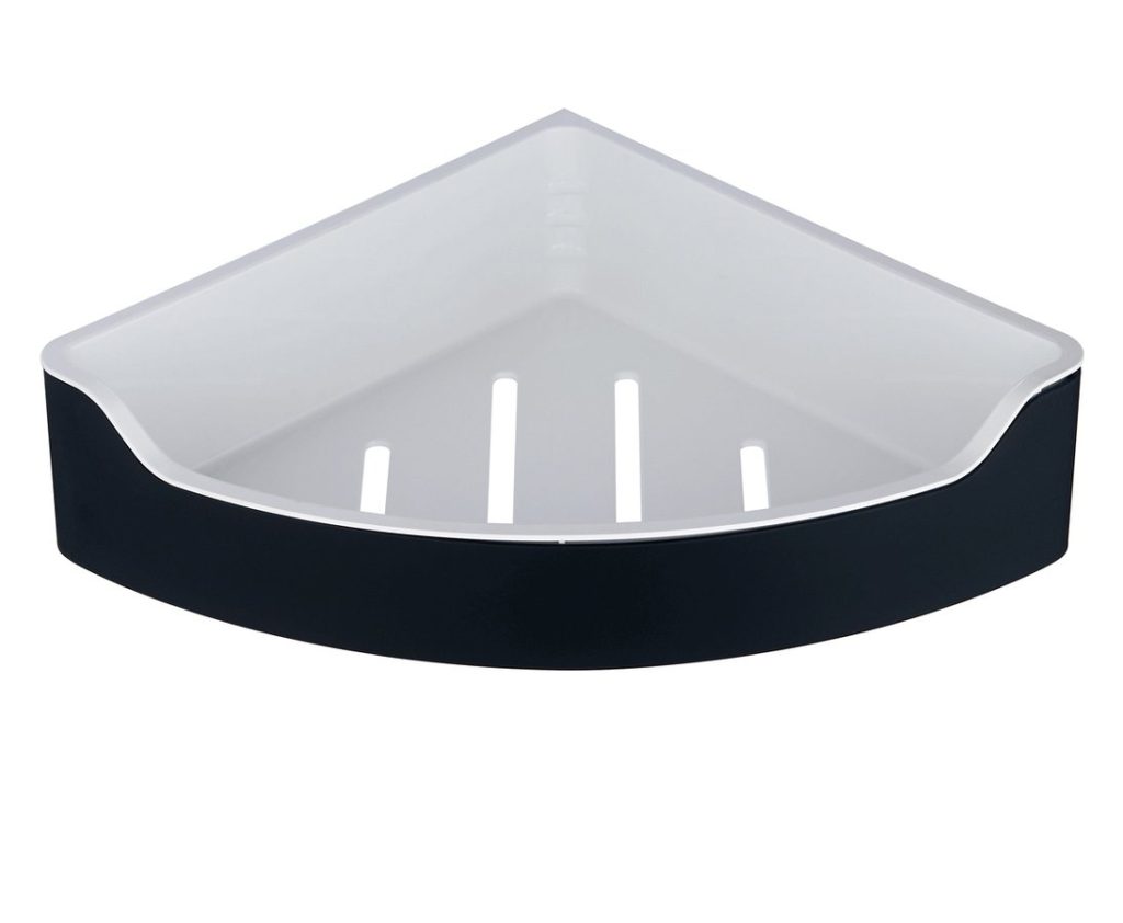 SAMBA kotna polica za prho, 218x63x218mm, črna