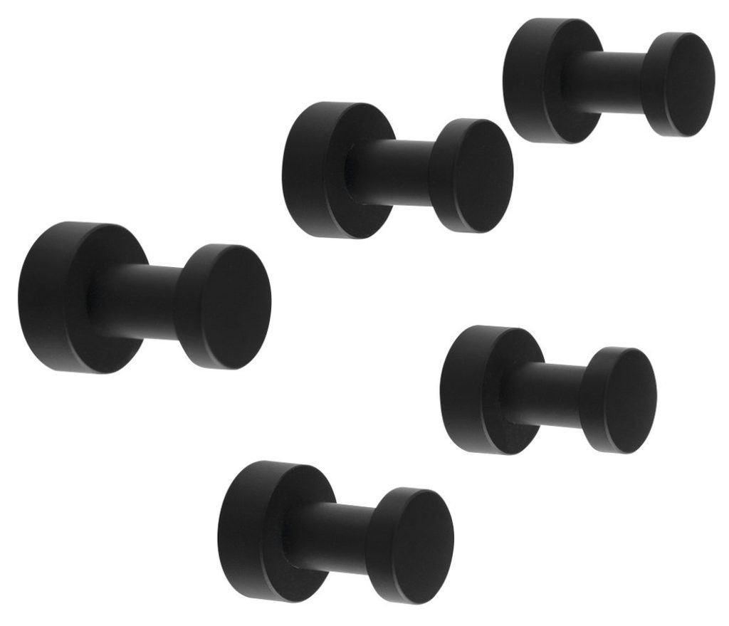 Kljuka SAMBA, pakiranje po 5 kosov, črna mat