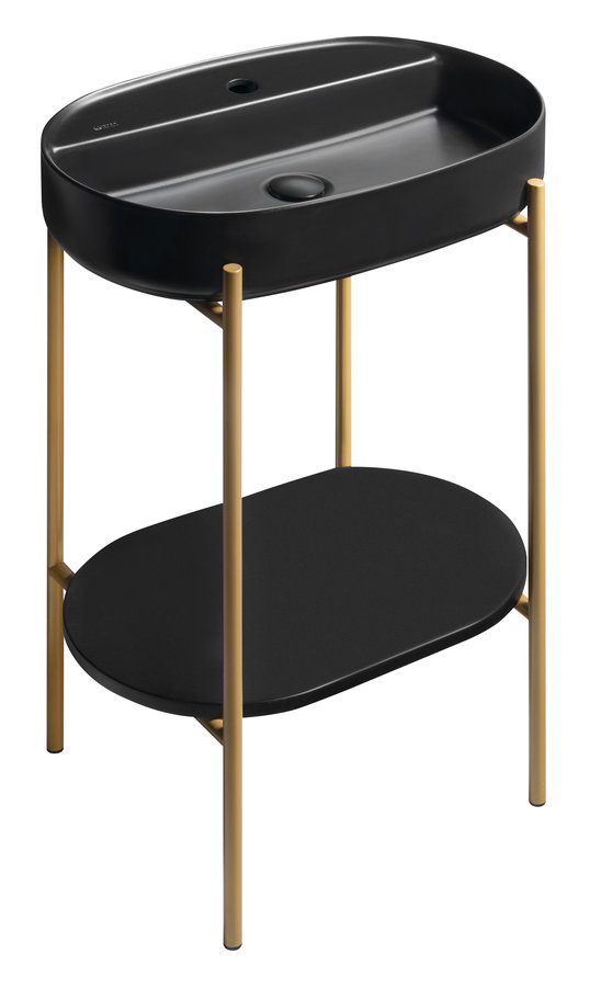 PUNO podstavek z umivalnikom 600x860x396mm, zlata mat