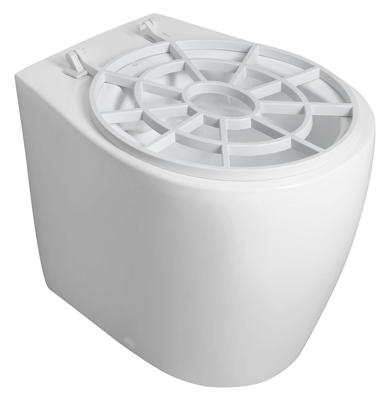 Samostoječe keramično pomivalno korito z rešetko, 36x52 cm, S-trap/P-trap, belo