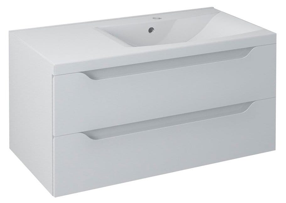 WAVE Vanity Unit 90x45x48cm, desna/bela