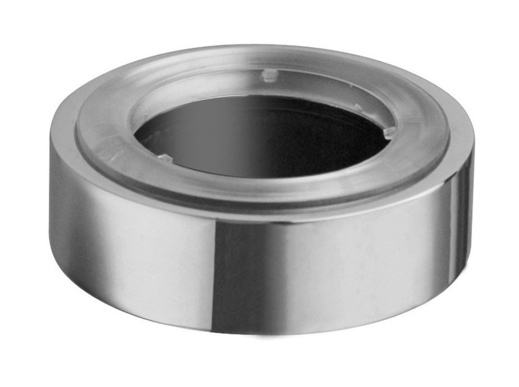 Pritrdilni obroček/odmik za pultni umivalnik 20 mm, krom