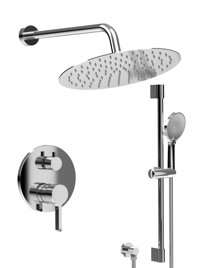 ICONIC Set za skrito prhanje s pipo, 2 vtiča, krom