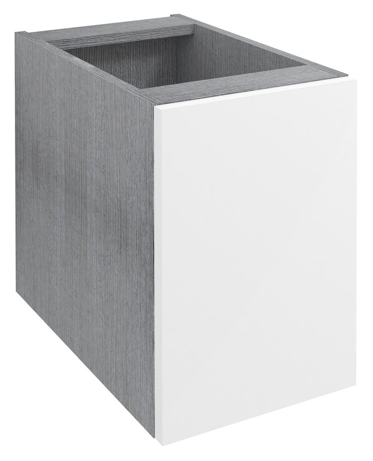 WAVE spodnja omarica z vrati, 30x45x47,8 cm, desna/leva, bela/srebrna, hrast