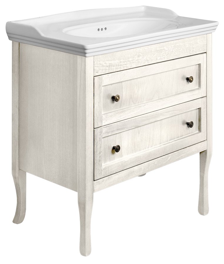 RETRO toaletna omarica 83,5x80x43cm, stara bela